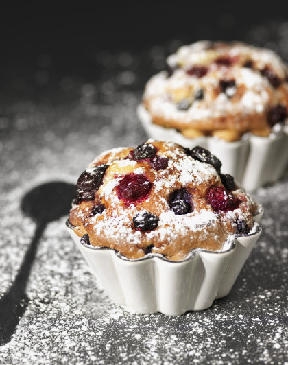 Blackberry and raspberry muffins