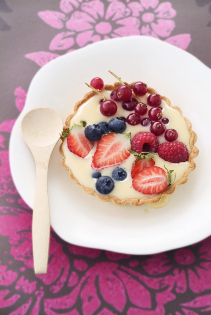 Summer berry and marscapone tartlets