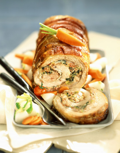 Belly of veal stuffed with Corsican ham