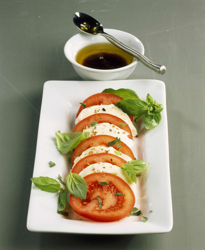 Tomato, Mozzarella and basil salad