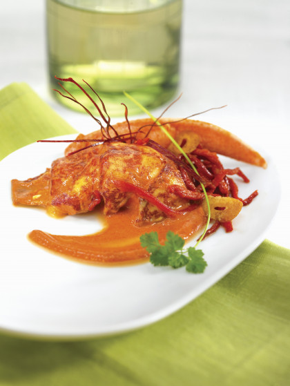 Lobster with Red Pepper Chilli Sauce