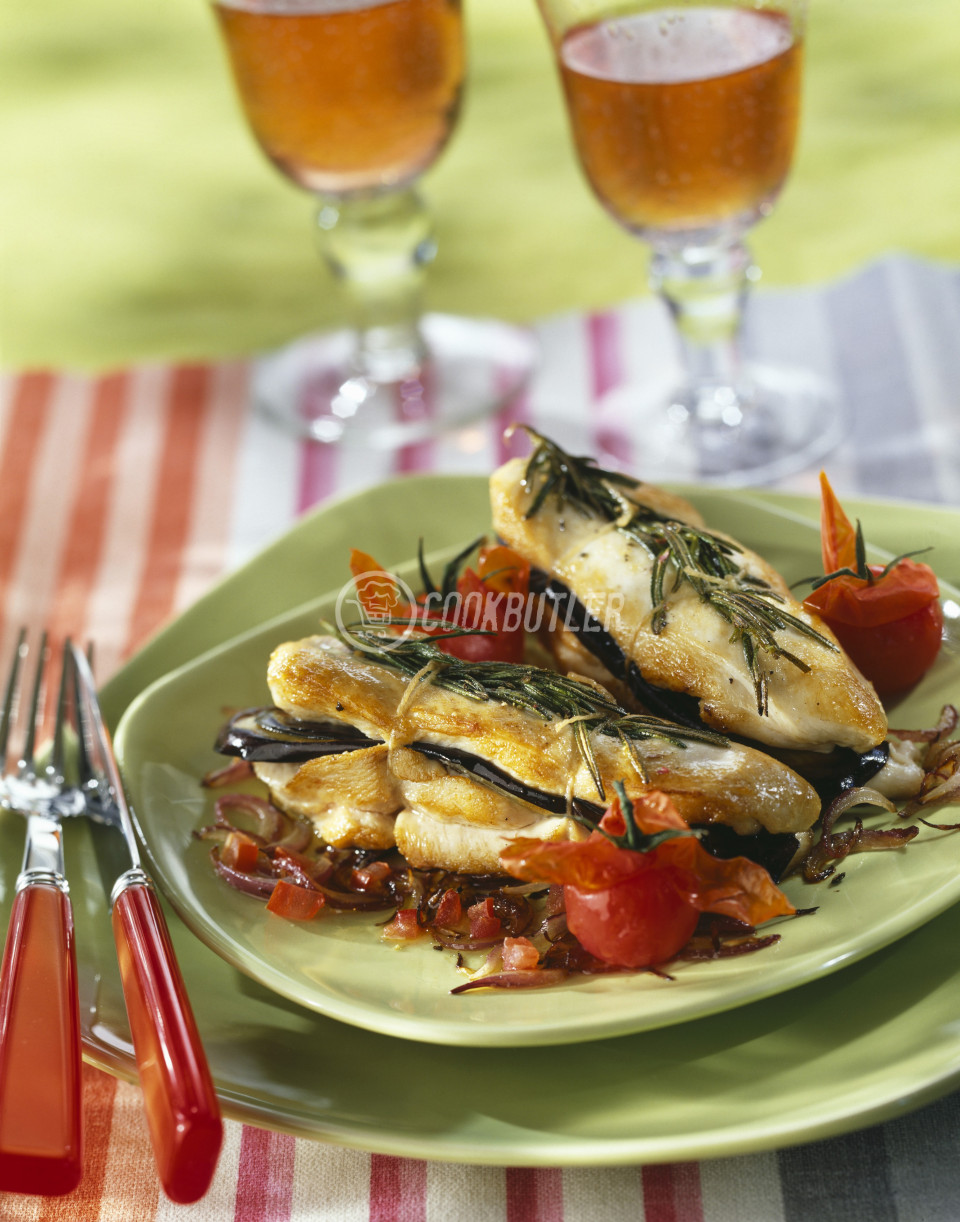 Chicken breast, aubergine and rosemary sandwich | preview