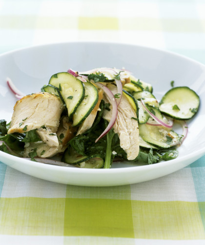 Gluten-free Chicken with Courgette, Onion and Spinach
