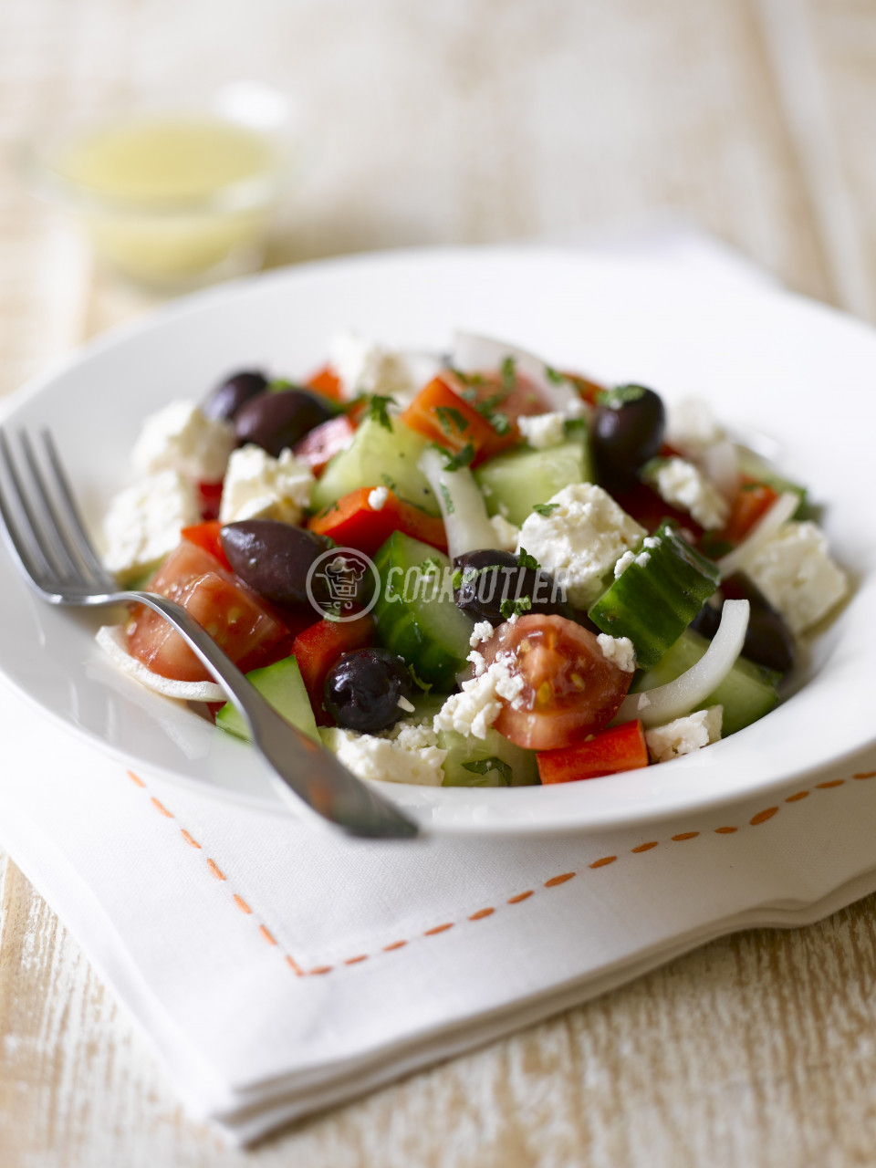 Gluten-free Greek-style Salad with Tomato, Cucumber and Olives | preview