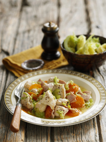Dairy-free Mustard Chicken Stew with Mixed Vegetables