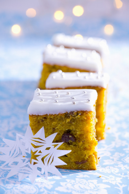 Gluten-free, dairy-free Iced carrot cake for Christmas