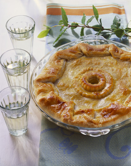 Alsace pork and onion pie
