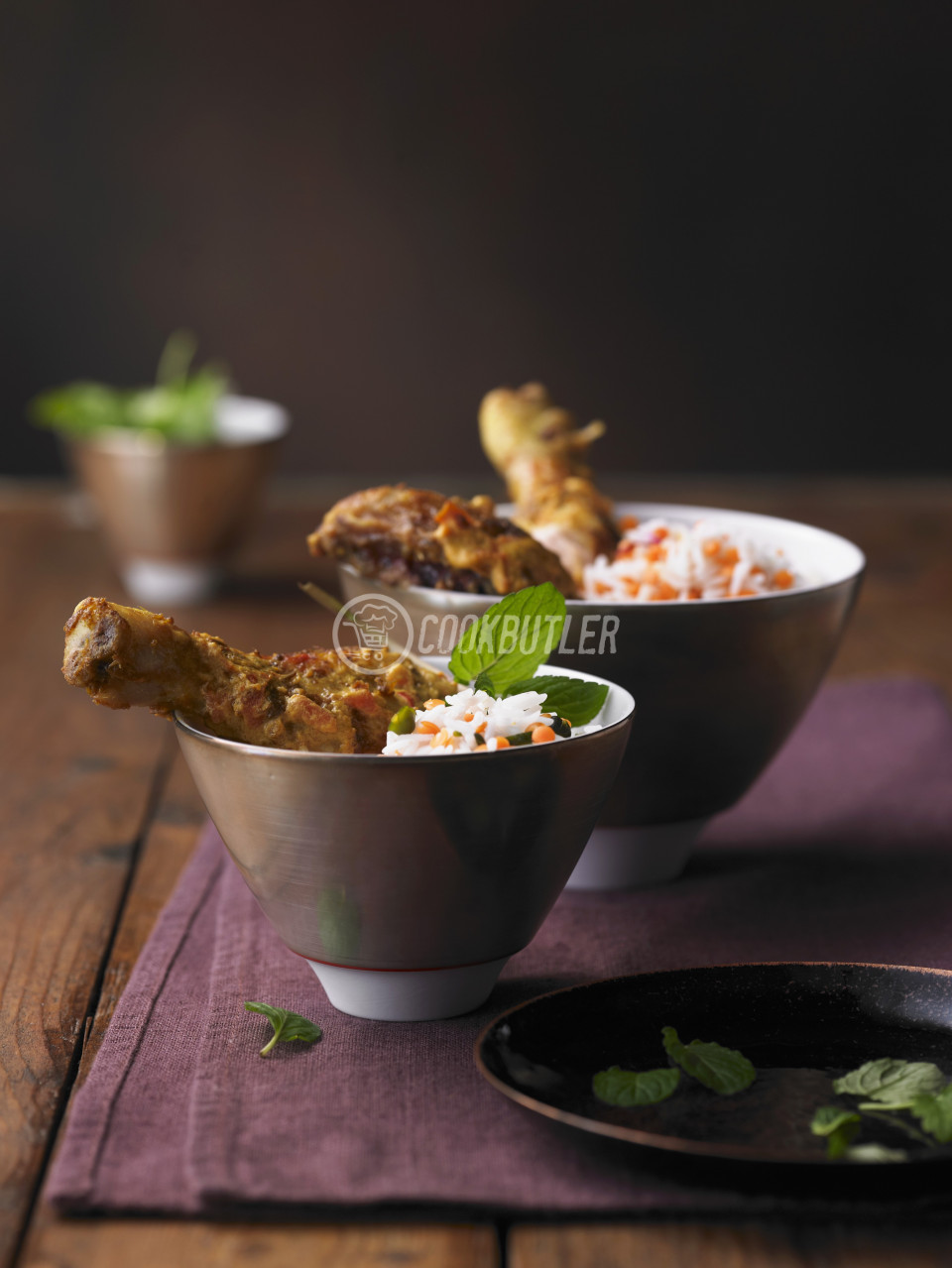 Chicken tikka with lentil and pistachio rice | preview