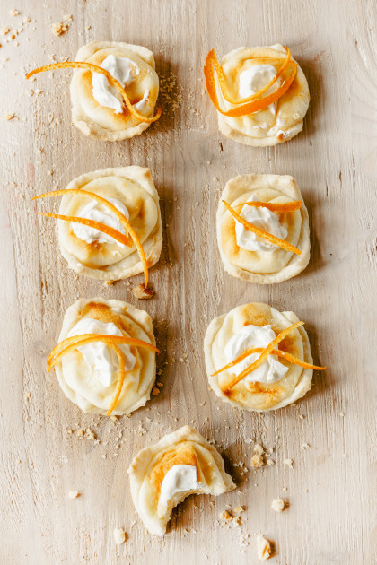 Gluten-free Cheesecake biscuits with orange zest