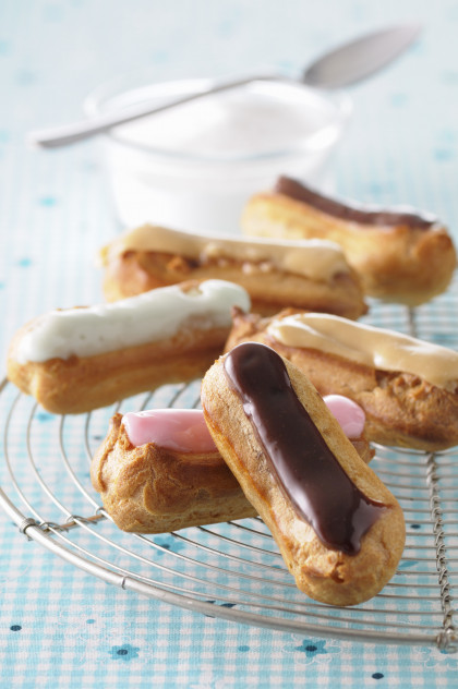Different flavored mini Eclairs (gluten-free) (dairy-free)