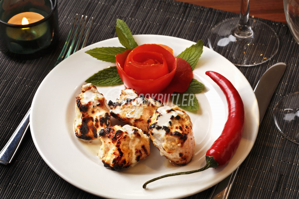 Murg Malai kebab (Grilled, marinated chicken) | preview