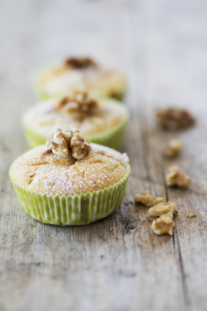 Gluten-free vegan apple and nut muffins (gluten-free, vegan)
