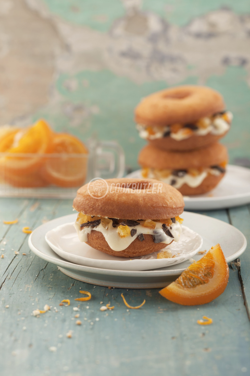 Siciliana doughnuts with candied oranges and ricotta cream | preview