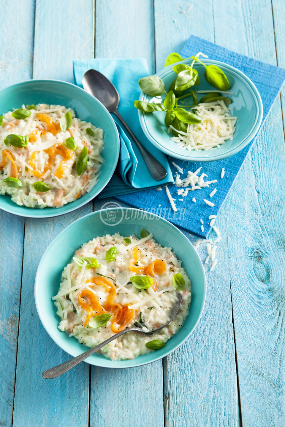 Basil risotto with smoked salmon (gluten-free, dairy-free) | preview