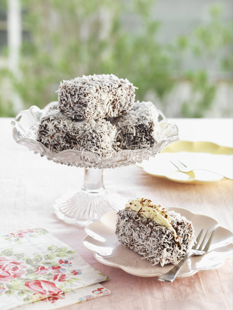 Lamingtons (cake with chocolate glaze and dessicated coconut) | preview