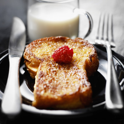 Brioche french toast and milk