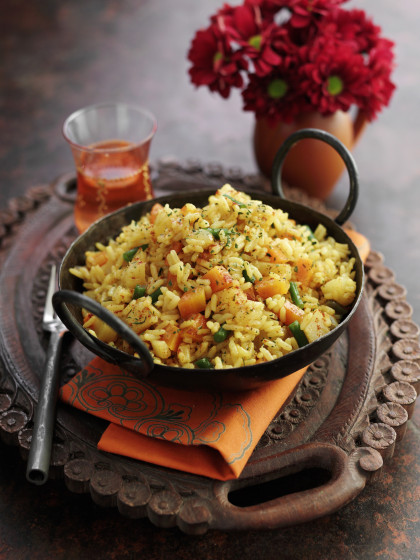 Biryani with vegetables (rice dish, Middle East) (gluten-free, dairy-free)