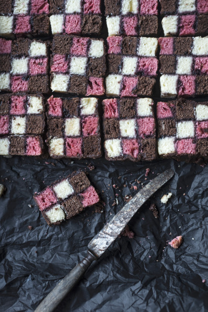 Raspberry, vanilla and chocolate cake