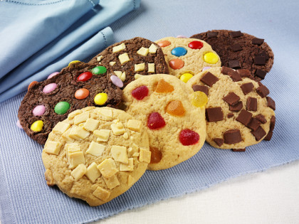 Colourfully decorated cookies
