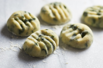Homemade spinach gnocchi (gluten-free)