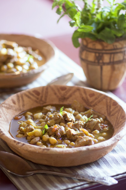 Harira with chickpeas and lamb (Moroccan soup) (gluten-free)