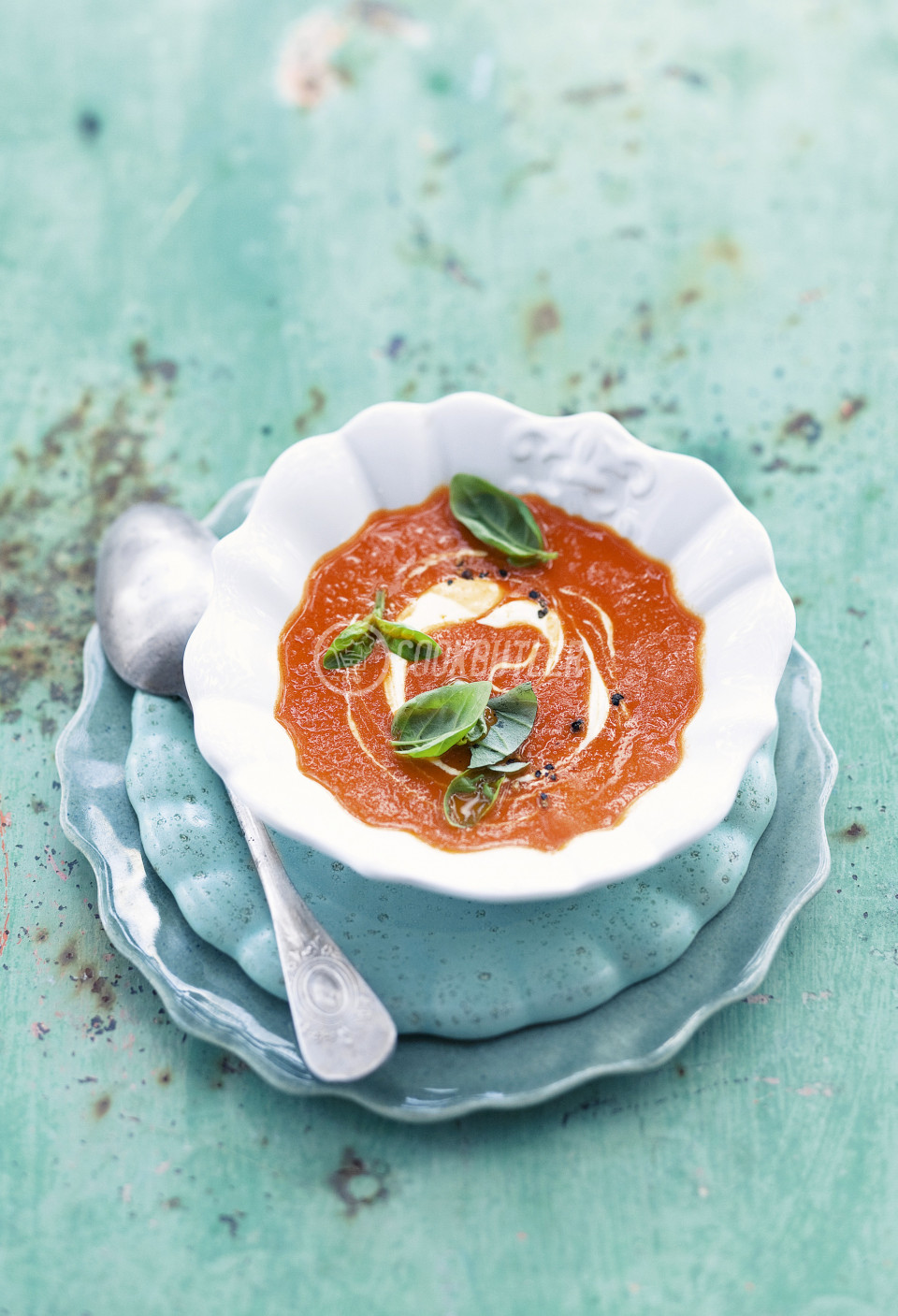 Cream of tomato soup with basil | preview