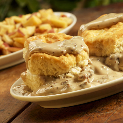 Biscuits with Sausage Gravy, Home Fries