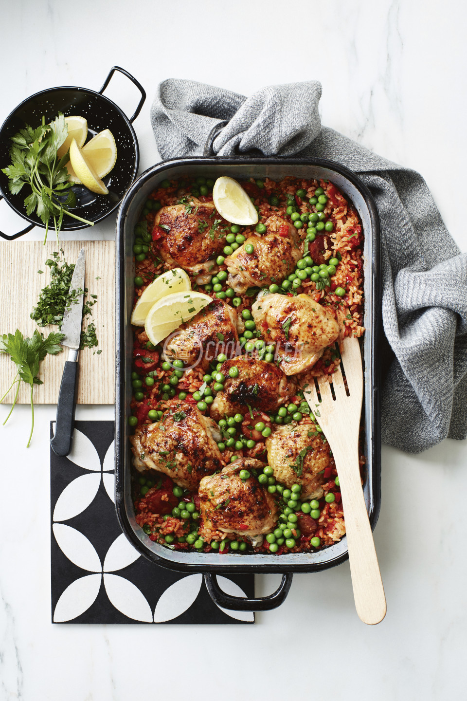 Spanish baked chicken with chorizo rice (gluten-free) | preview