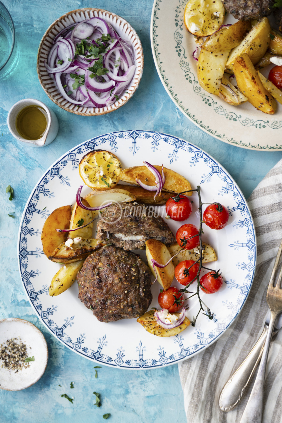 Patties with potato, feta and tomatoes cooked (Greece) | preview