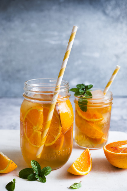 Orange cold tea