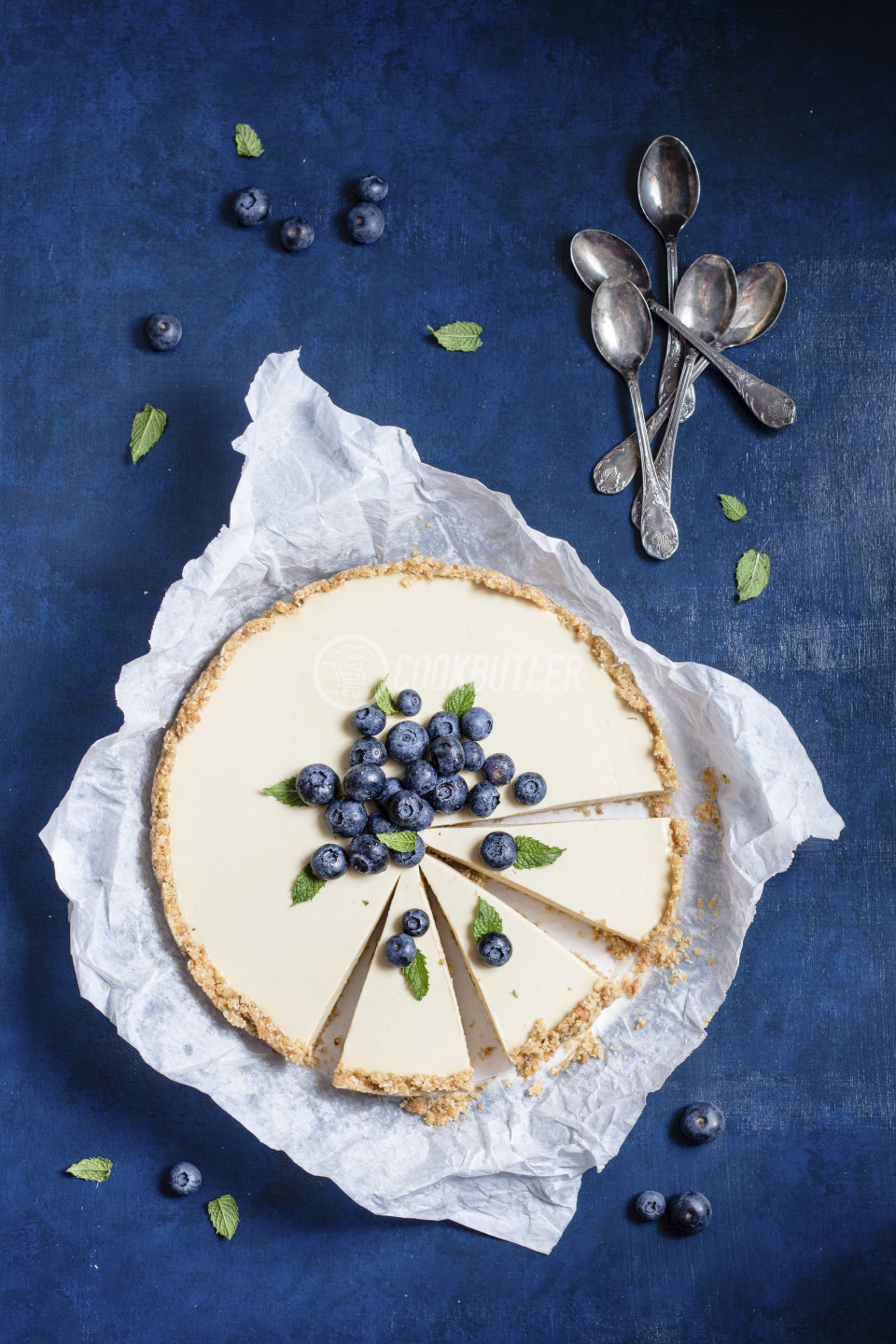 Panna cotta Tart with blueberries | preview