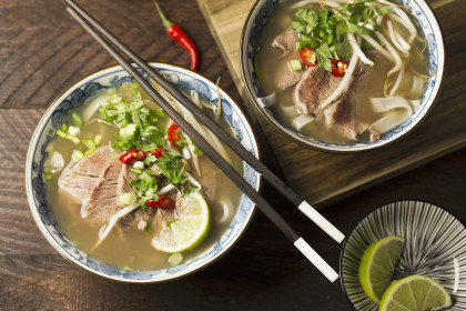 Vietnamese beef soup with anise and cinnamon