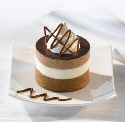 Layered chocolate mousse