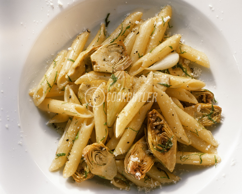 Pasta ai carciofi (penne with fresh artichokes, Italy) | preview