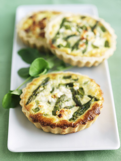 Asparagus quiches