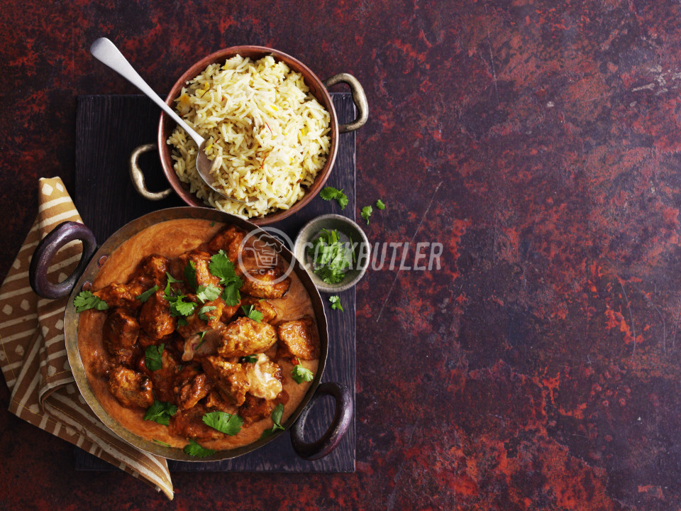 Chicken tikka masala with rice (India) | preview