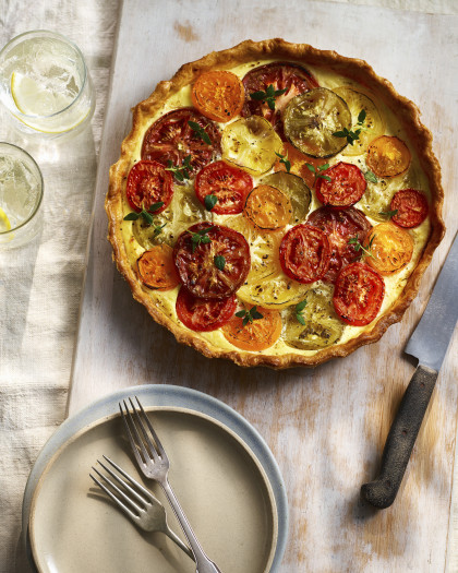 Summer Baked Heritage Tomato And Ricotta Tart