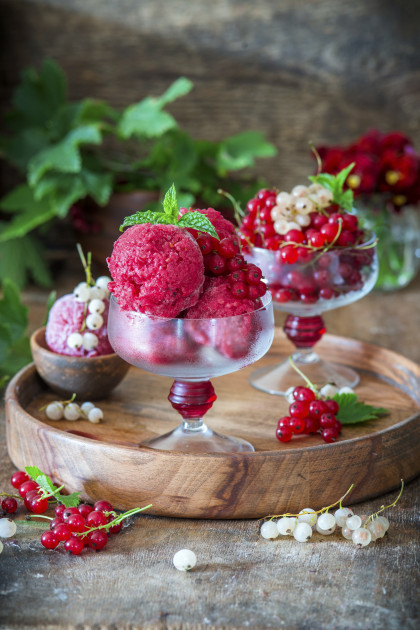 Redcurrant sorbet