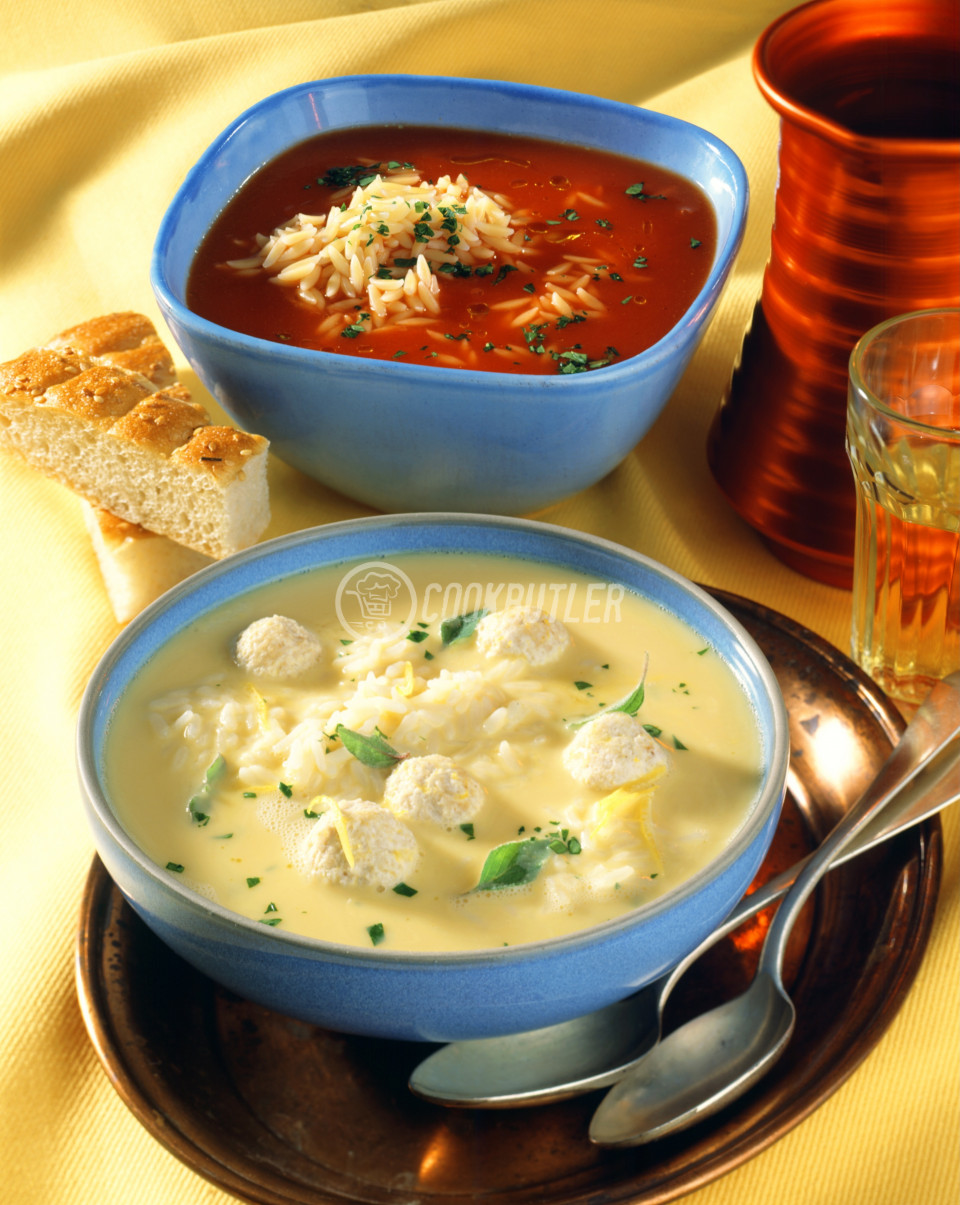 Tomatensuppe mit Reisnudeln (Domátosupa me kritharáki) | preview