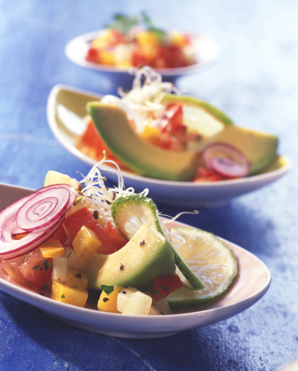 Avocadosalat mit Limettensalsa