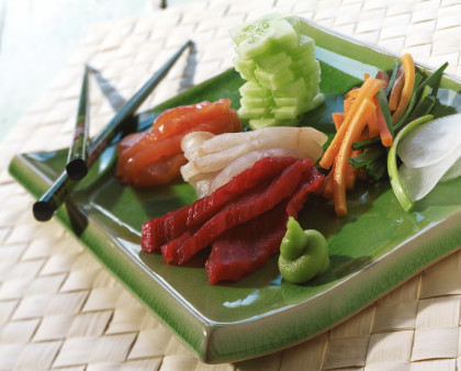 Sashimi mit Gemüse